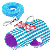 Load image into Gallery viewer, Small Pet Rabbit Hamster Bowtie Striped Star Harness Vest Leash Traction Rope For baby ferrets pet rats Bowknot Chest Strap