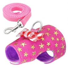 Load image into Gallery viewer, Small Pet Rabbit Hamster Bowtie Striped Star Harness Vest Leash Traction Rope For baby ferrets pet rats Bowknot Chest Strap