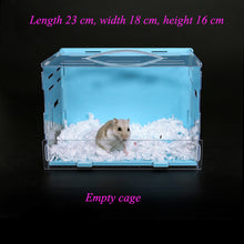 Load image into Gallery viewer, Blue Double Hamster Cage Large Size Dutch Pig Cage Acrylic Pet Nest Small Pet with 30x20x30cm