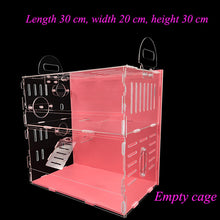 Load image into Gallery viewer, Blue Double Hamster Cage Large Size Dutch Pig Cage Acrylic Pet Nest Small Pet with 30x20x30cm