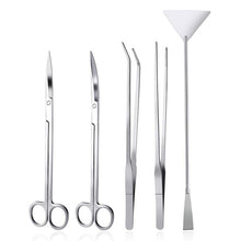Load image into Gallery viewer, 3/5Pcs/Set Aquarium Cleaning Tools Kit Tweezers Curve Scissor Fish Tank Water Plants Grass Stainless Steel Maintenance Tool Suit
