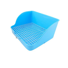 Load image into Gallery viewer, Plastic Pet Cat Rabbit Toilet Trainer Corner Litter Box Cats Toilet Mesh Square Potty Trainer Rat Hamster Corner Litter Box #3
