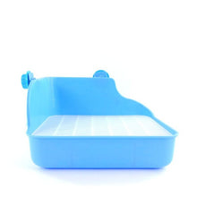 Load image into Gallery viewer, Plastic Pet Cat Rabbit Toilet Trainer Corner Litter Box Cats Toilet Mesh Square Potty Trainer Rat Hamster Corner Litter Box #3
