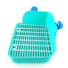 Load image into Gallery viewer, Plastic Pet Cat Rabbit Toilet Trainer Corner Litter Box Cats Toilet Mesh Square Potty Trainer Rat Hamster Corner Litter Box #3
